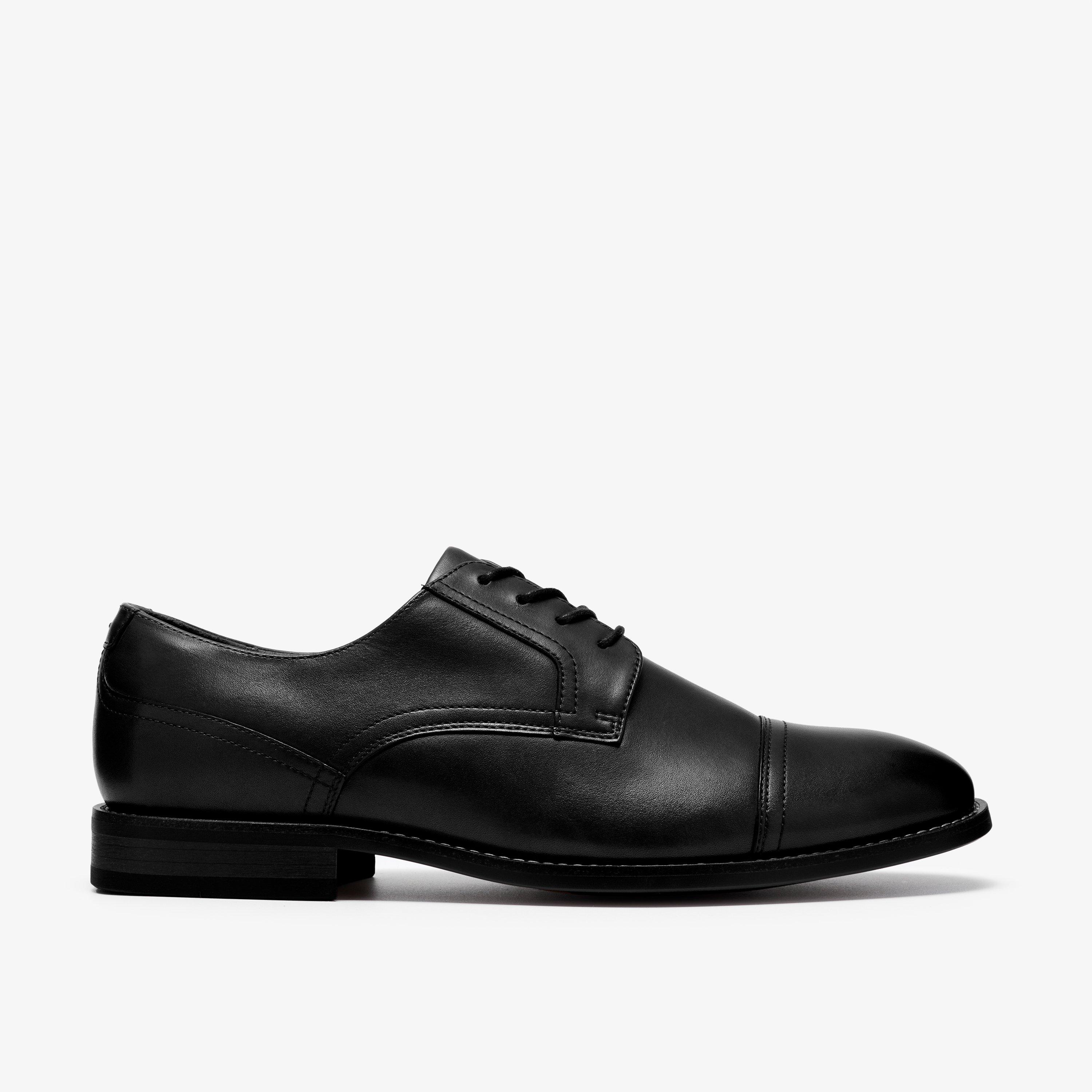Bowburn Cap Shoe Black Leather