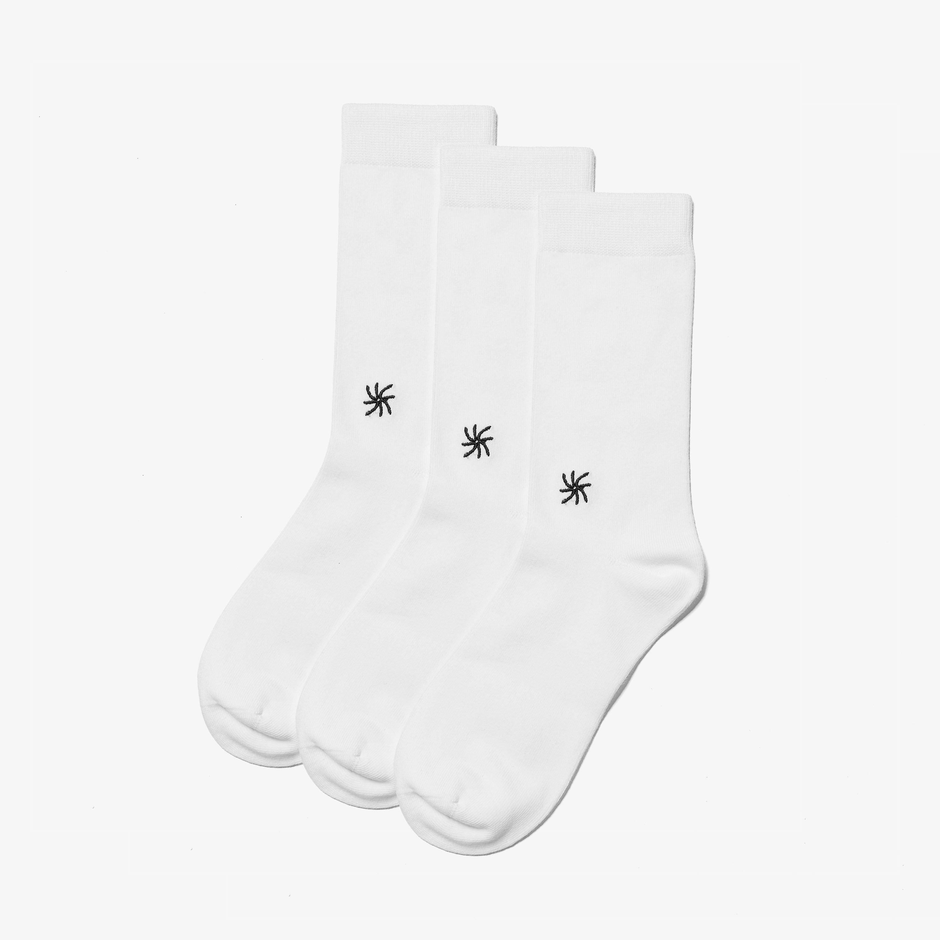 Cloudsteppers 3 Pack Crew White
